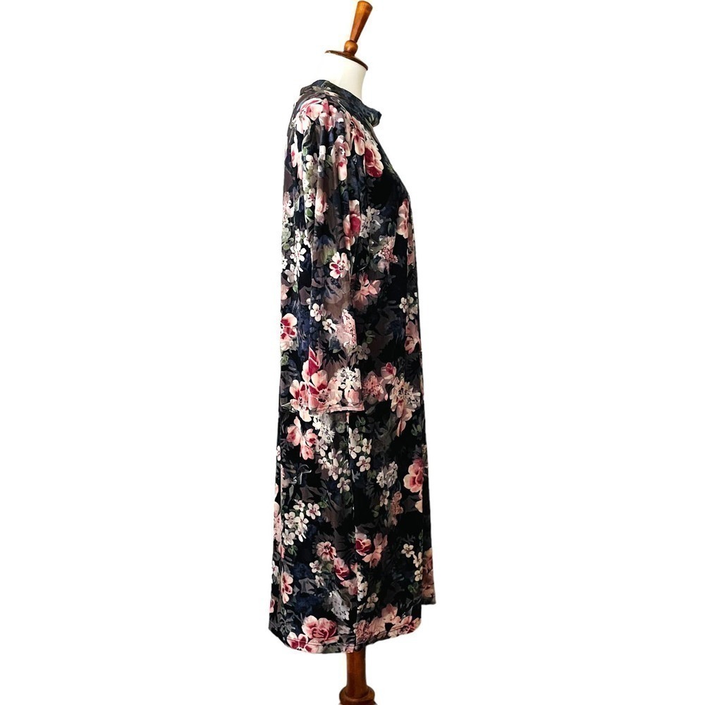 Rachel Roy Women's Nadia Burnout Velvet Multicolor Floral Midi Dress Size 22W - Picture 7 of 14